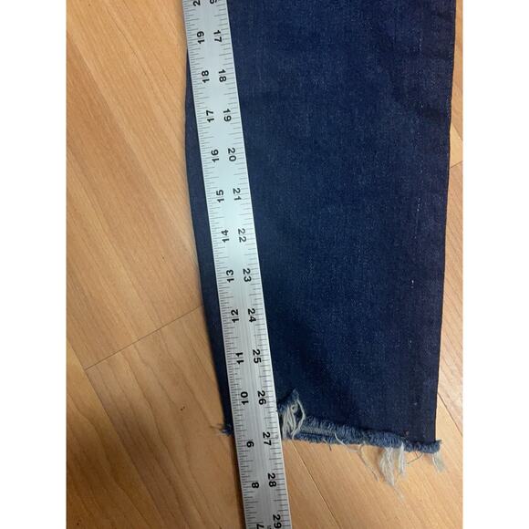 Etienne Marcel Womens Denim Jeans High Rise Skinny Raw Hem Dark Wash Size 29 - Picture 4 of 9